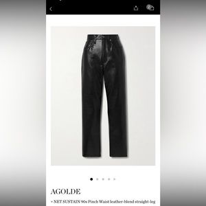 AGOLDE Recycled Leather 90s Pinch Waist Jean- NWT Sz 27
